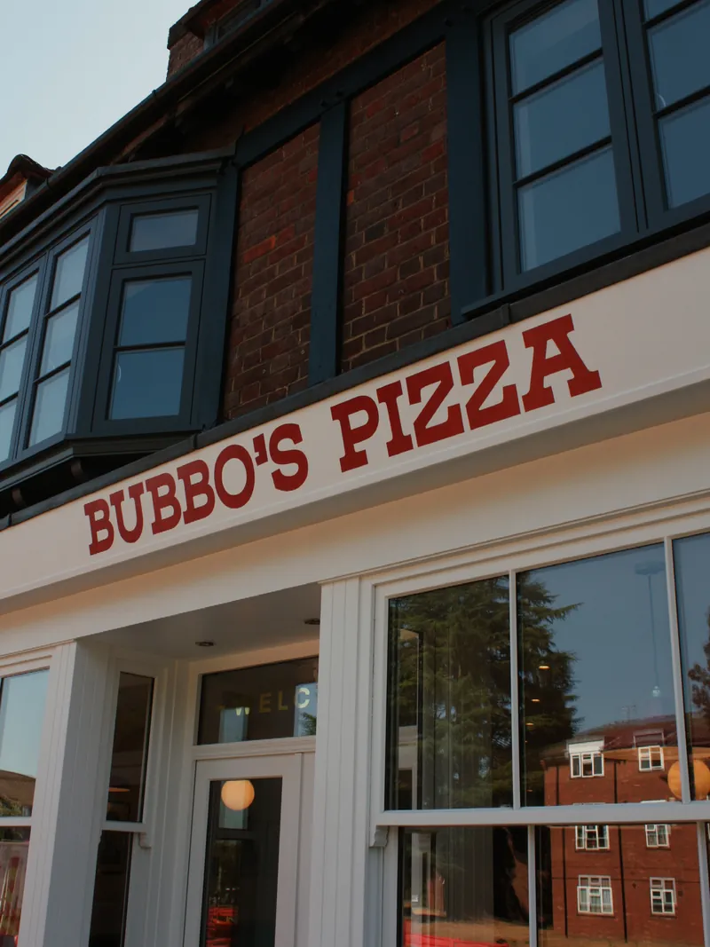 The Bubbo's Pizza shopfront on Nightingales Corner